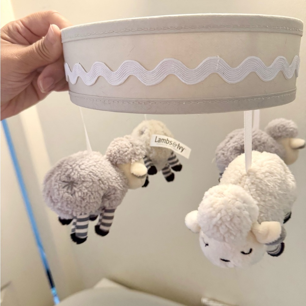 Lambs and Ivy Gray Sheep Mobile